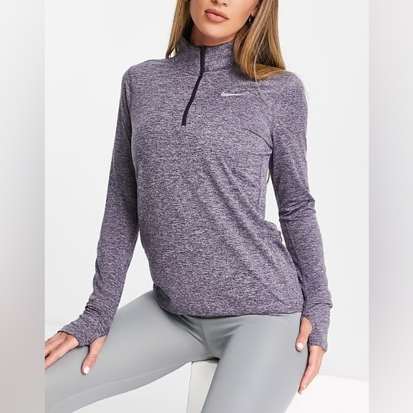 Nike Jackets & Blazers - Nike Dri-Fit Element 1/2 Zip Athletic Running Jacket W/ Thumbholes Size M Purple